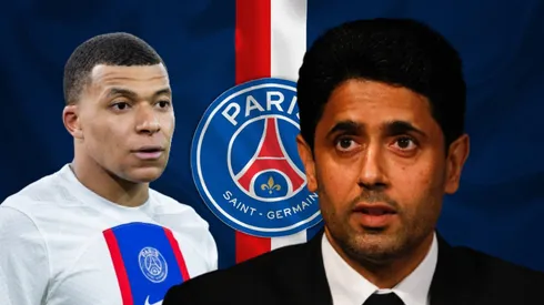 Kylian Mbappé y Nasser Al-Khelaifi.