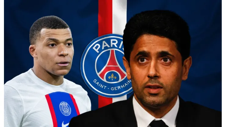 Kylian Mbappé y Nasser Al-Khelaifi.