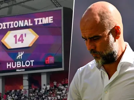 Guardiola indignado con la cantidad de tiempo añadido en el fútbol