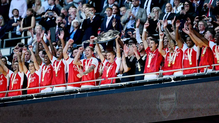 Arsenal venció por penales al Manchester City en la Final de la Community Shield disputada en el Estadio de Wembley. @EmiratesFACup