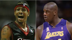Allen Iverson y Shaquille O'Neal.