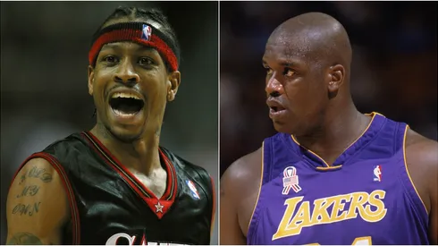Allen Iverson y Shaquille O'Neal.