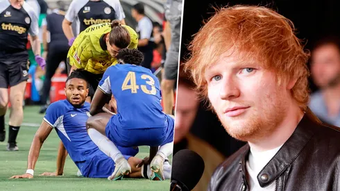 Acusan a Ed Sheeran por incidir en la lesión de Nkunku.