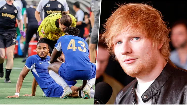 Acusan a Ed Sheeran por incidir en la lesión de Nkunku.