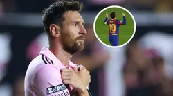 Lionel Messi mostró el escudo de Barcelona en el Inter Miami vs. Orlando City. Getty Images.