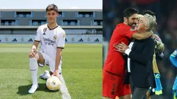 Arda Guler, Gianluigi Buffon y Carlo Ancelotti.