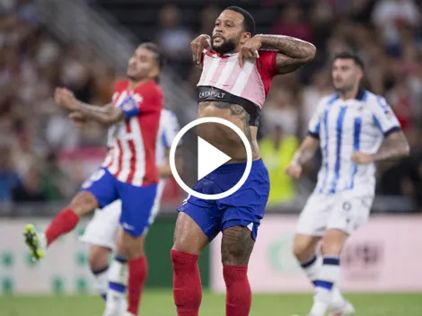 VIDEO | Atlético Madrid dejó escapar triunfo por Depay: regaló penal a lo Panenka