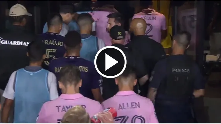 Messi, en modo guerra en el clásico: empujones e insultos en el túnel