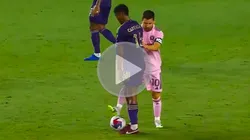 Lionel Messi le metió una patada a Wilder Cartagena