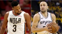 C. J. McCollum y Emanuel Ginóbili.