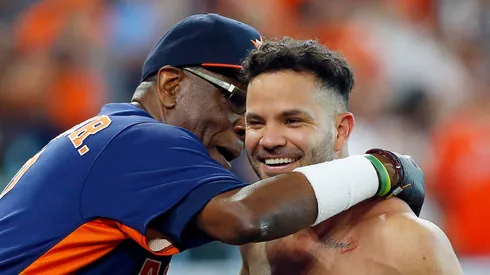 Dusty Baker y José Altuve.