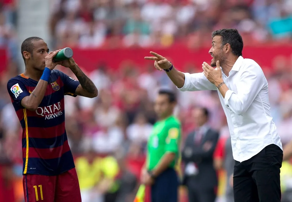 Luis Enrique ya conoce a Neymar de su etapa en el Barcelona. Getty Images.
