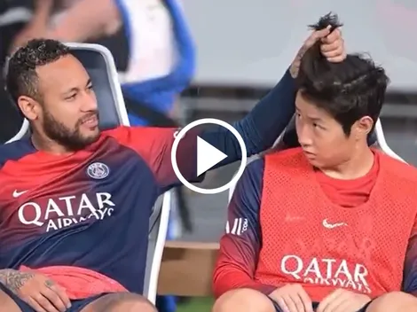 Luis Enrique sigue sin ponerlo, pero Neymar encontró una curiosa forma de divertirse en la banca del PSG