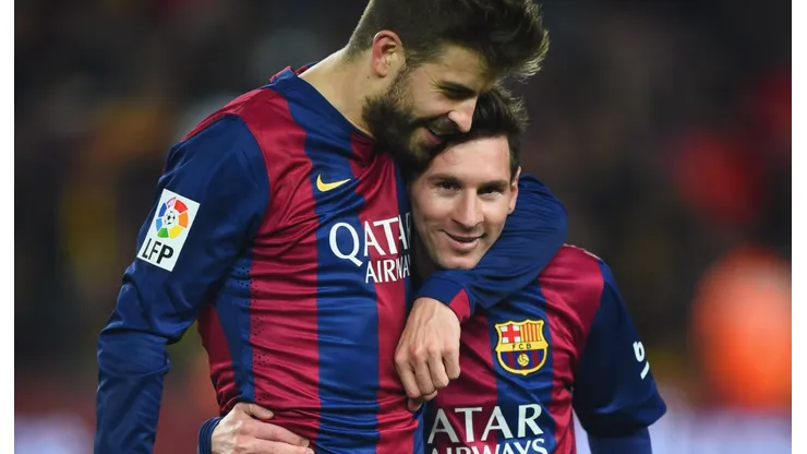 Gerard Piqué y Lionel Messi.