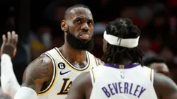 LeBron James y Patrick Beverley en Los Angeles Lakers.