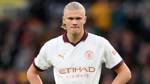 Erling Haaland dijo que jugar en Manchester City le permite tener a su familia cerca. Getty Images.