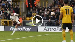 La gran pegada de Julián Álvarez para su golazo ante Wolverhampton.