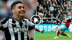 Almirón pateó de lejos y metió uno de sus mejores goles en Newcastle