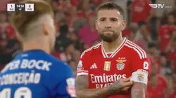Otamendi no se guardó nada y le dedicó particular gesto a Francisco Conceição