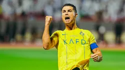 Cristiano Ronaldo y su festejo por el gol ante Al Tai.