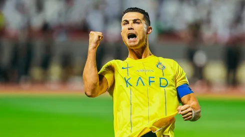 Cristiano Ronaldo y su festejo por el gol ante Al Tai.