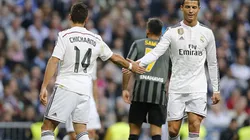 Chicharito y Cristiano Ronaldo.