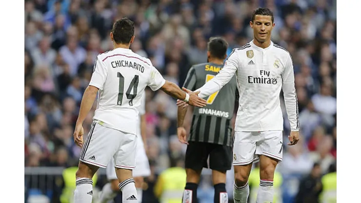 Chicharito y Cristiano Ronaldo.