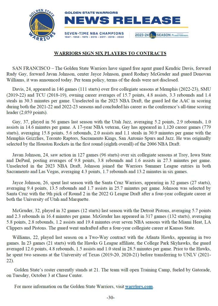 Nuevos jugadores de Warriors (Foto: X / @WarriorsPR)