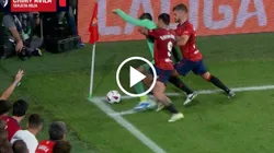 La polémica jugada se registró sobre el final del partido.