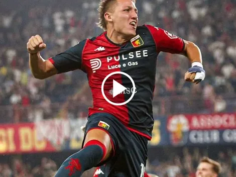 Control, volea y golazo de Mateo Retegui contra la Roma