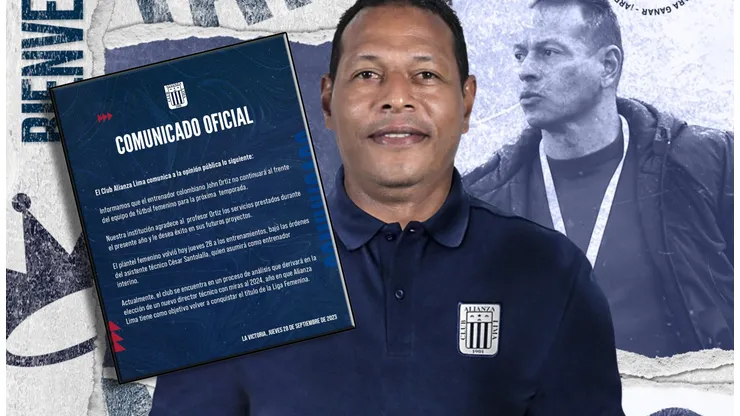 Alianza Lima anunció la salida del colombiano John Ortiz, entrenador del fútbol femenino