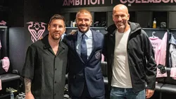Zidane, Messi y Beckham, en una foto de buen fútbol.