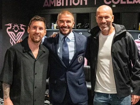 Una foto que emana buen fútbol: Beckham, Zidane y Messi