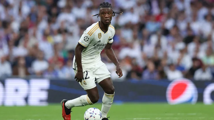 Eduardo Camavinga y Real Madrid estarían estudiando la renovación del contrato que los une por una cláusula de rescisión de 1 billón de euros. Getty Images.