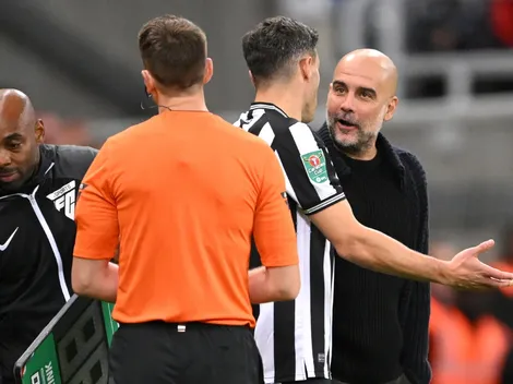 Guardiola y su palo a la Carabao Cup tras la eliminación