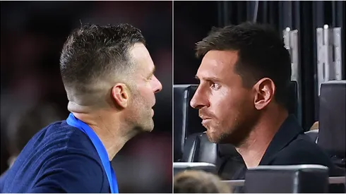 Ben Olsen y Lionel Messi.