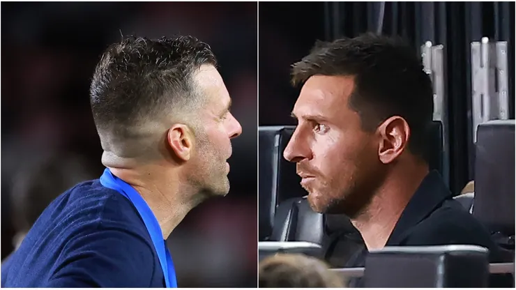 Ben Olsen y Lionel Messi.