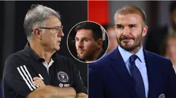 Gerardo Martino, Lionel Messi y David Beckham.