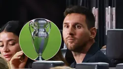 Trofeo de US Open Cup y Lionel Messi.