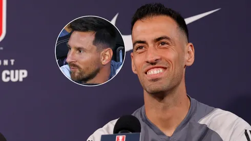 Lionel Messi y Sergio Busquets.