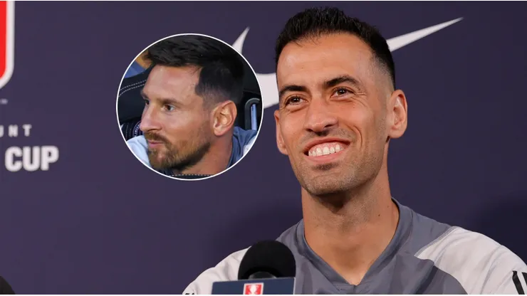 Lionel Messi y Sergio Busquets.