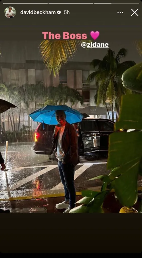 Zinedine Zidane está en Miami (Foto: Instagram / @davidbeckam)