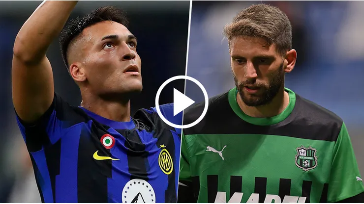 Inter vs. Sassuolo por la Serie A.
