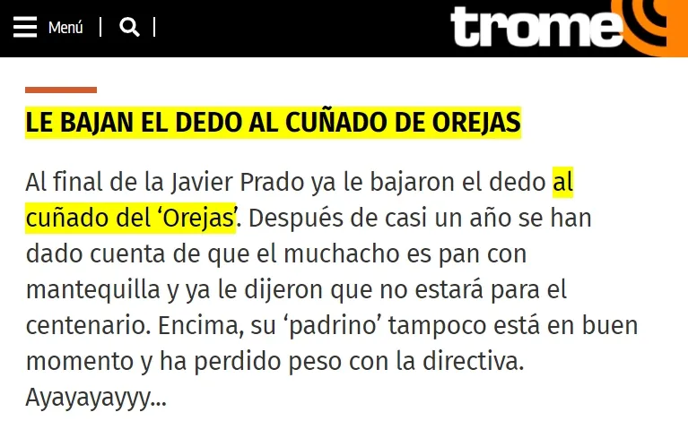 ¿Roberto Siucho seguirá en Universitario de Deportes? | Créditos: Diario Trome.