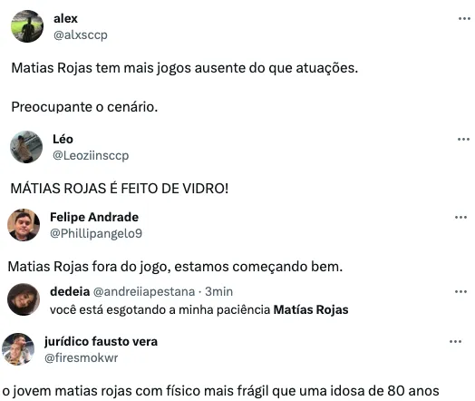 Los comentarios contra Matías Rojas por su nueva lesión