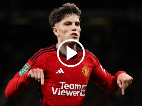 VIDEO | Garnacho metió su primer gol en la temporada y lo festejó a lo CR7