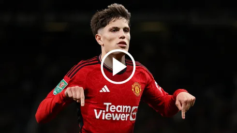 VIDEO | Garnacho metió su primer gol en la temporada y lo festejó a lo CR7