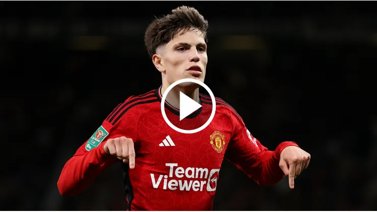 VIDEO | Garnacho metió su primer gol en la temporada y lo festejó a lo CR7