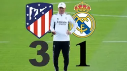 Carlo Ancelotti, tras el 3 a 1 que sufrió con el Atlético de Madrid, habría pedido un delantero y un lateral para el Real Madrid. Getty Images.