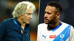 Sport Italia asegura que existió una discusión entre Jorge Jesús y Neymar post debut del Al Hilal en la Champions League de la AFC. Getty Images.